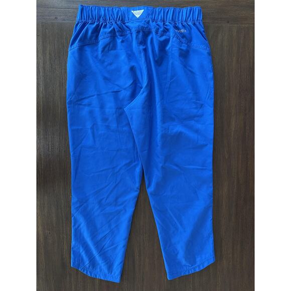 Columbia PFG Pants Blue Omni-Shade Fishing Outdoor Elastic Waist M - Picture 1 of 10